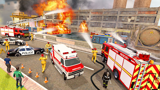 911 Fire Truck Games Simulator ekran görüntüsü