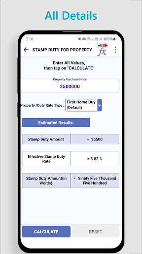 Stamp Duty Estimator ekran görüntüsü