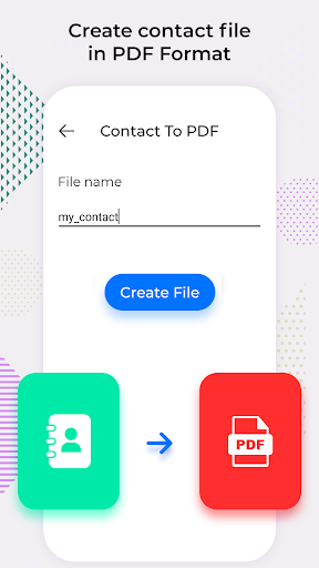 Contact Backup: PDF Text & VCF ekran görüntüsü