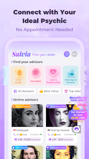 Salvia - Tarot & Psychics ekran görüntüsü