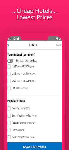 Booking Hotel, Motel & Hostel ekran görüntüsü