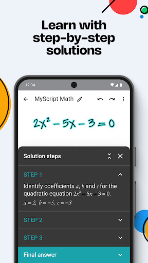 MyScript Math: Solve & Plot ekran görüntüsü