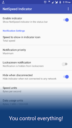NetSpeed Indicator ekran görüntüsü