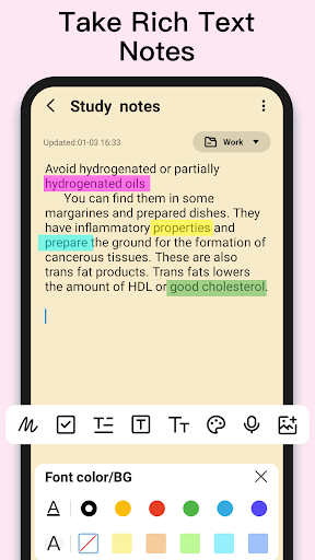 Not Defteri & Kısa Not: Defter ekran görüntüsü
