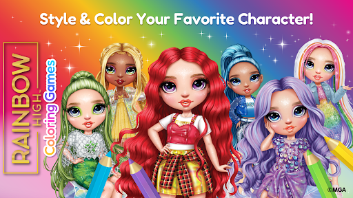 Rainbow High: Coloring Games ekran görüntüsü