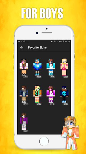 Skins for Minecraft PE ekran görüntüsü
