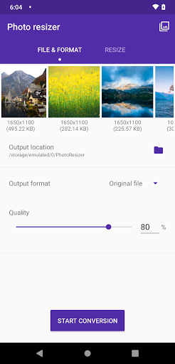 Photo resize ekran görüntüsü