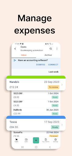 Receipt Tracker App - Dext ekran görüntüsü