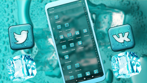 Ice Cubes Mint Launcher Theme ekran görüntüsü
