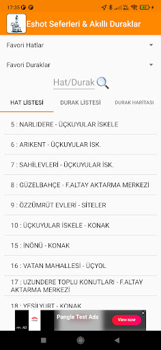 İzmir Akıllı Durak / Otobüs ekran görüntüsü