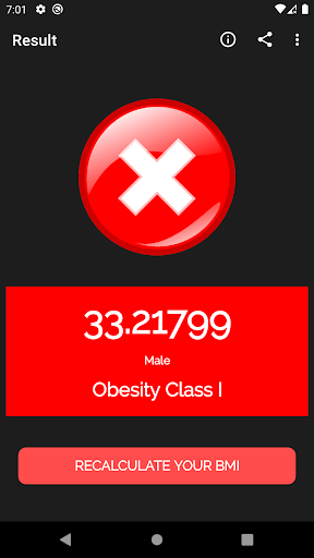 BMI BMR & Body Fat Calculator ekran görüntüsü