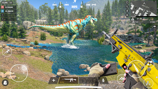 Dinozor avı oyunu 3D ekran görüntüsü
