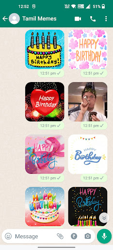 Happy Birthday Stickers ekran görüntüsü