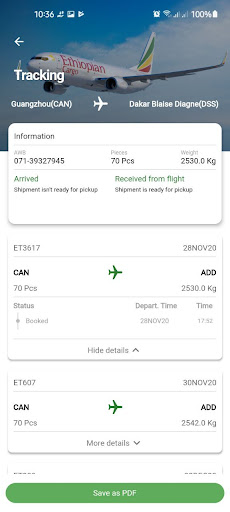 Ethiopian Cargo ekran görüntüsü