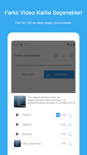 Twitter Video indirici ekran görüntüsü
