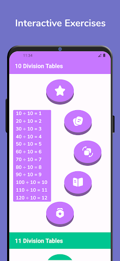 Division Tables ekran görüntüsü