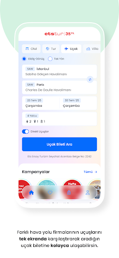Etstur - Otel, Tur, Uçak ekran görüntüsü