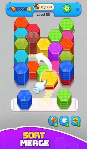 Hexa Sort 3d - Shuffle Blocks ekran görüntüsü