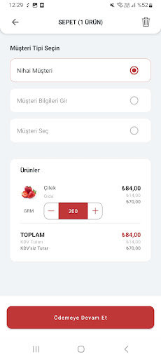 İşbaşı POS ekran görüntüsü