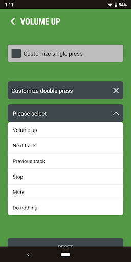 Next Track: Volume button skip ekran görüntüsü
