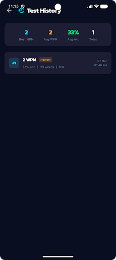 Typing Speed Test ekran görüntüsü