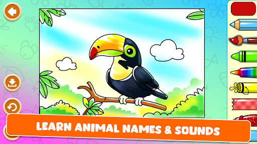 Animal Coloring Games for Kids ekran görüntüsü