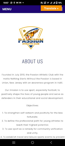 Passion Athletic Soccer Club ekran görüntüsü