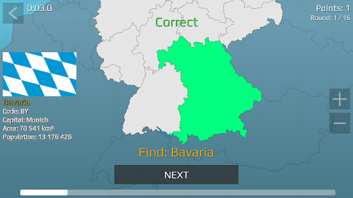 German Map Quiz ekran görüntüsü