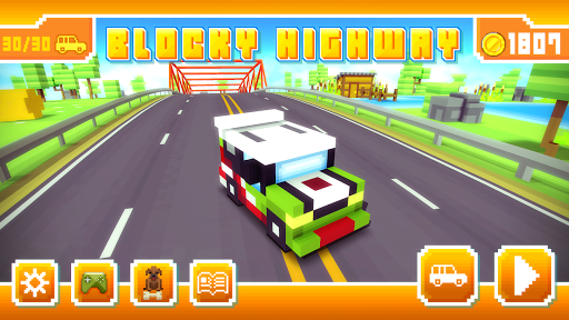 Blocky Highway: Traffic Racing ekran görüntüsü