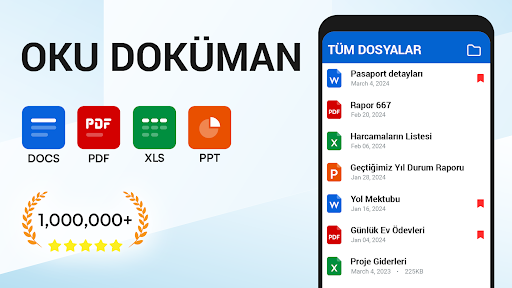 Belge Okuyucu - Docx, XLS, PPT ekran görüntüsü