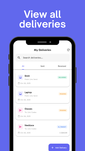 Delivery Status ekran görüntüsü