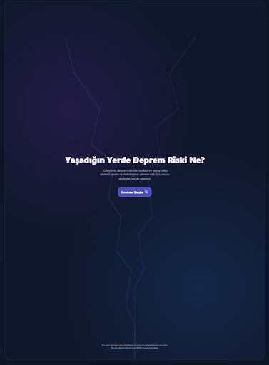 Deprem Risk Haritası ekran görüntüsü