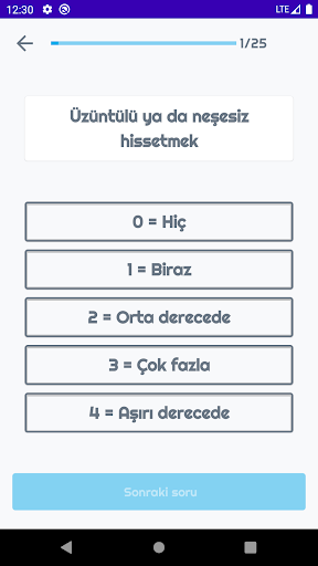 Depresyon Testi ekran görüntüsü