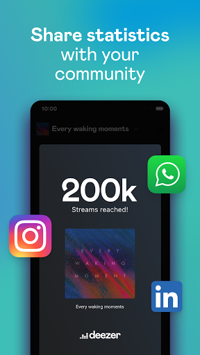 Deezer for Creators ekran görüntüsü