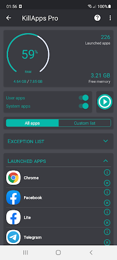 Killapps - Close Running Apps ekran görüntüsü