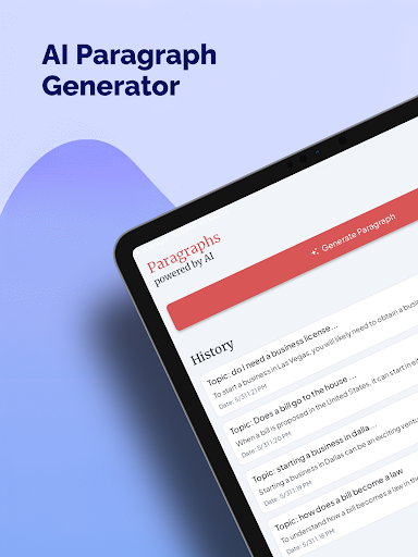AI Paragraph Generator ekran görüntüsü