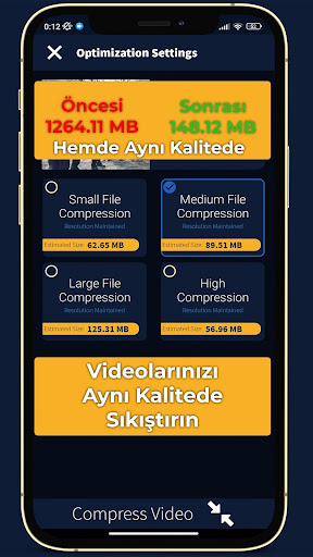 Video Sıkıştır - Kaliteyi Koru ekran görüntüsü