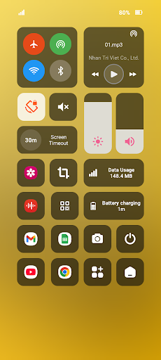 Control Center, Easy Control ekran görüntüsü