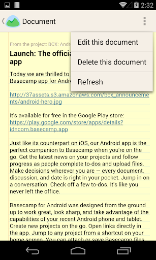 Basecamp 2 ekran görüntüsü