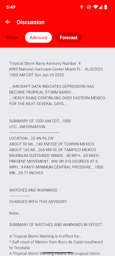 My Hurricane Tracker & Alerts ekran görüntüsü