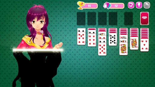Solitaire Manga Girls ekran görüntüsü