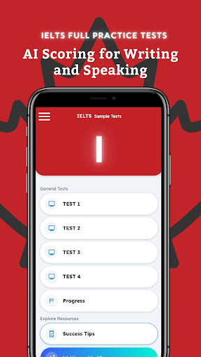 IELTS Sample Tests with AI ekran görüntüsü