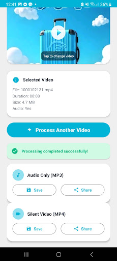 Video Muter - Silent Vid Maker ekran görüntüsü