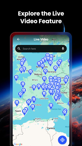 Live Earth Map & GPS Tracker ekran görüntüsü