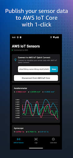 AWS IoT Sensors ekran görüntüsü
