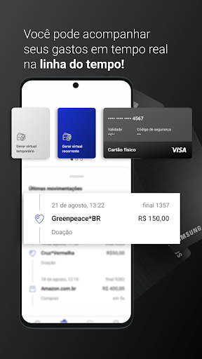 Cartão de crédito Samsung Itaú ekran görüntüsü