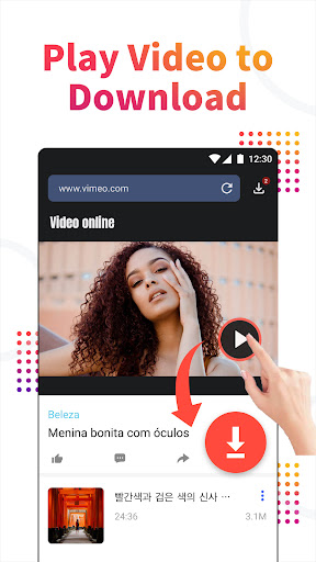 Video indirici: Video indirmek ekran görüntüsü