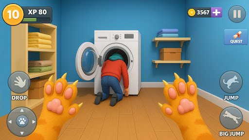 Kitty vs Granny House Chaos ekran görüntüsü