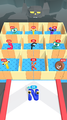 Merge alphabet run - Maze room ekran görüntüsü