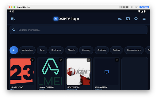 XCIPTV Player ekran görüntüsü